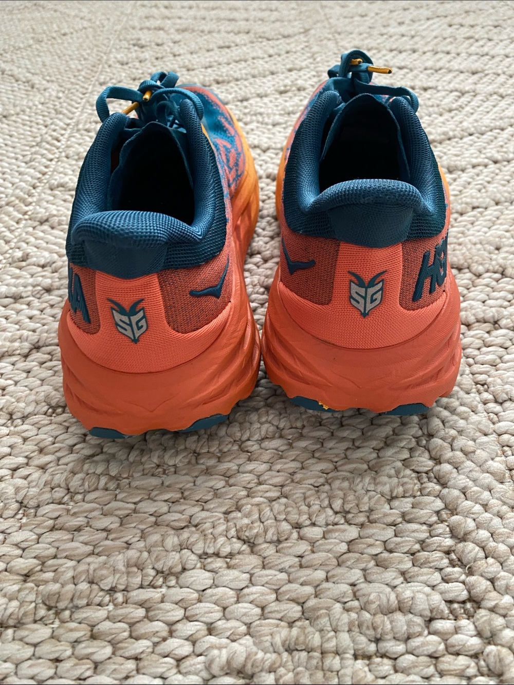 Hoka womens Sneakers in Teal and Orange - Picture 3 of 7